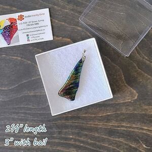 NWT Studio Seventy Three dichroic fused glass pendant | 18K plated bail
